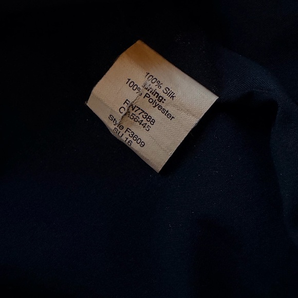 Madewell 100% Silk Medium Black and Cream Patterned Midi Dress - Picture 10 of 11